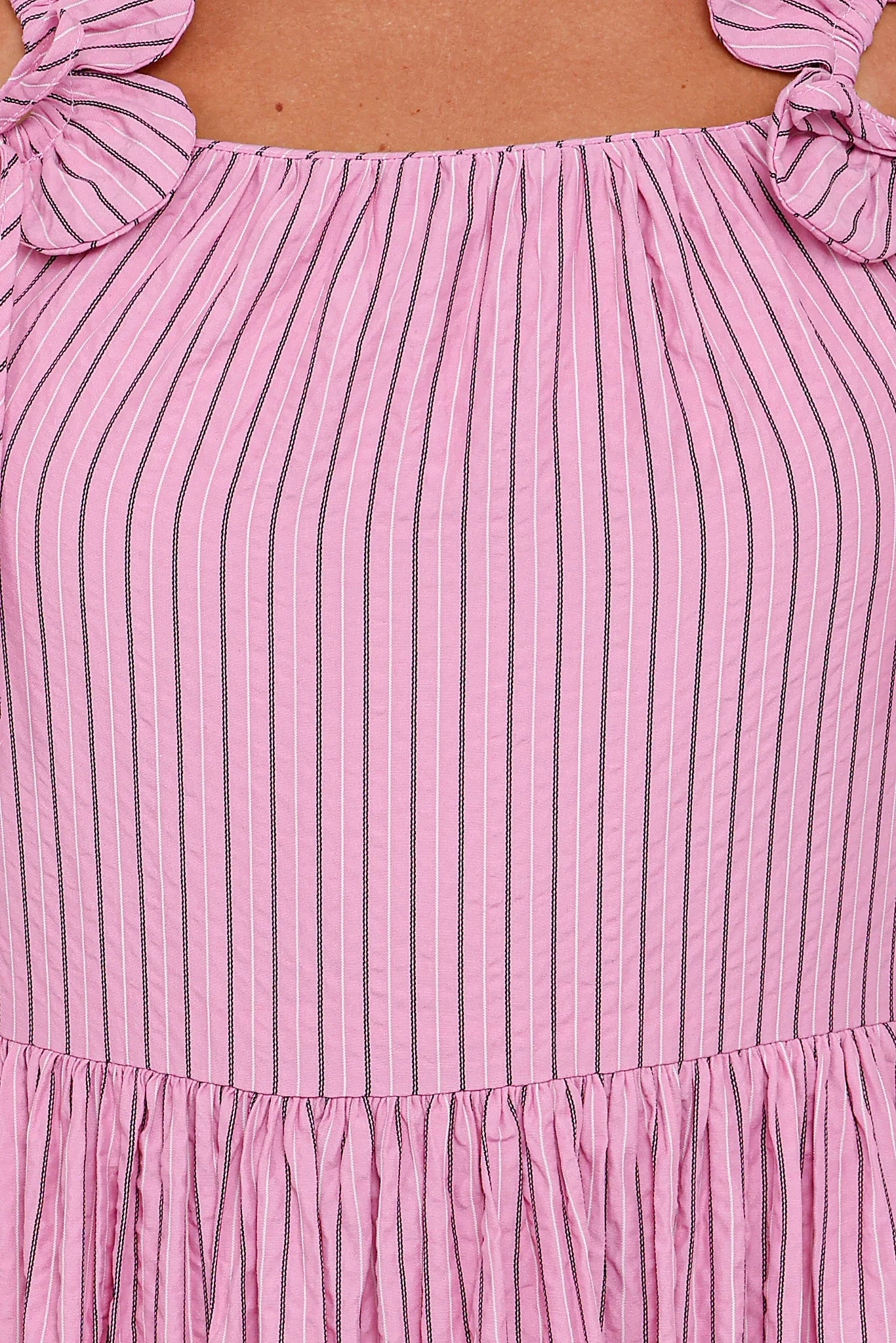 Alden Maxi Dress - Pink/White Stripe