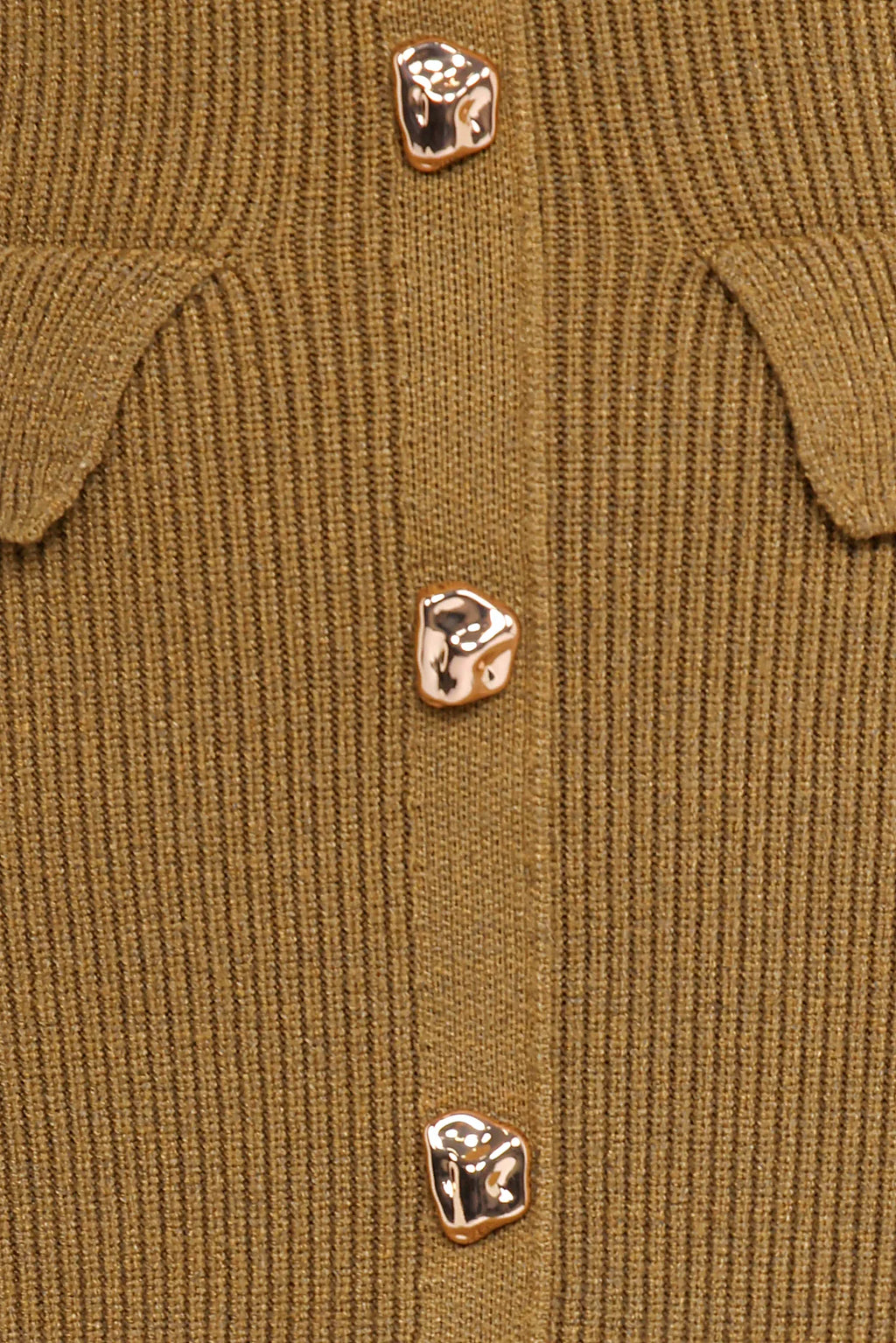 Aspen Button Up Knit Dress - Olive