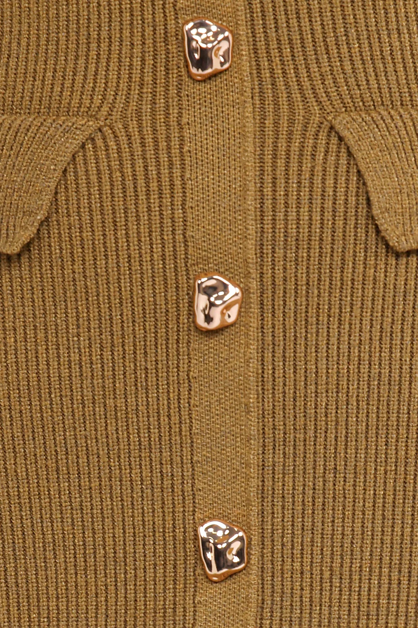 Aspen Button Up Knit Dress - Olive