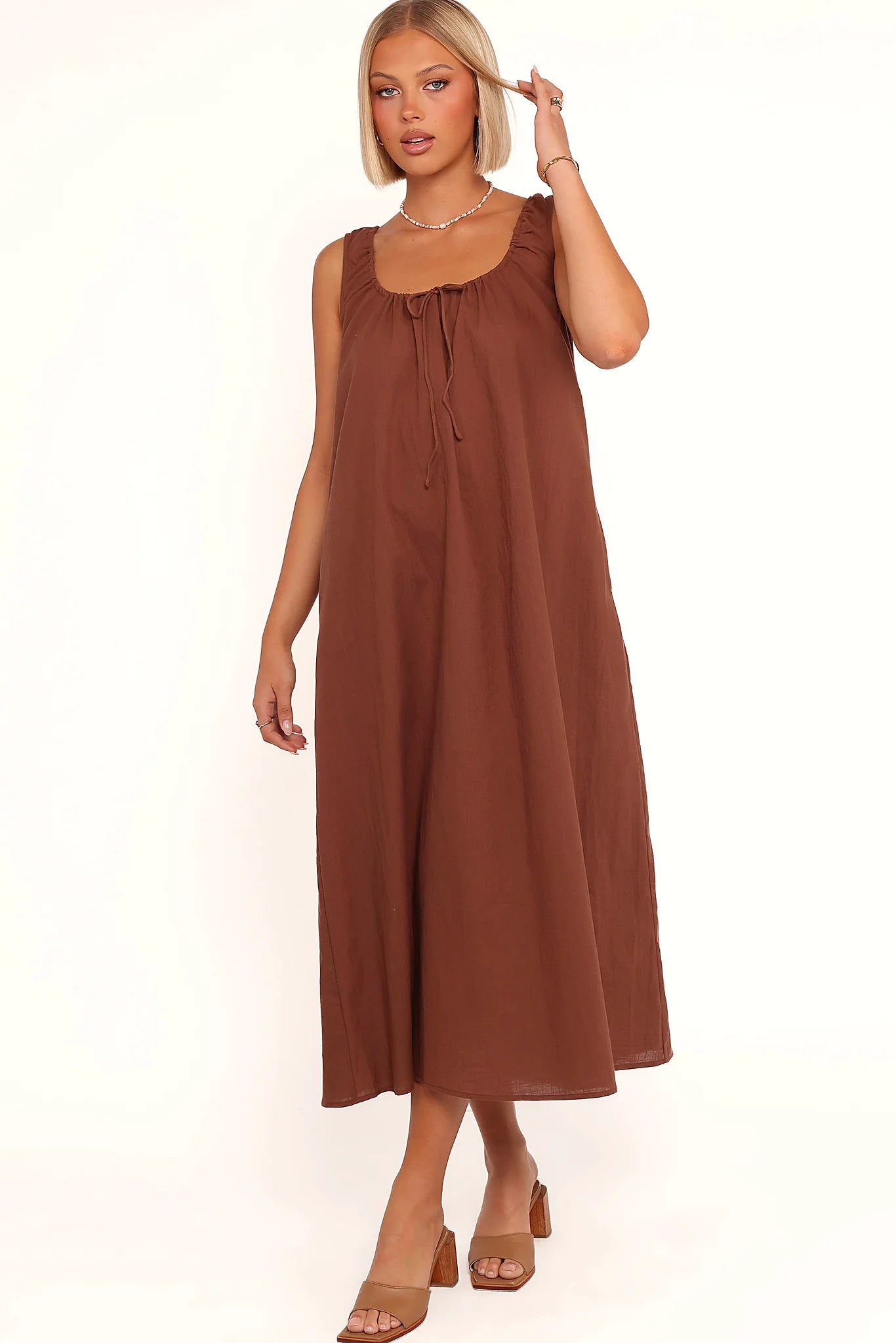 Bowman Maxi Dress - Chocolate Brown