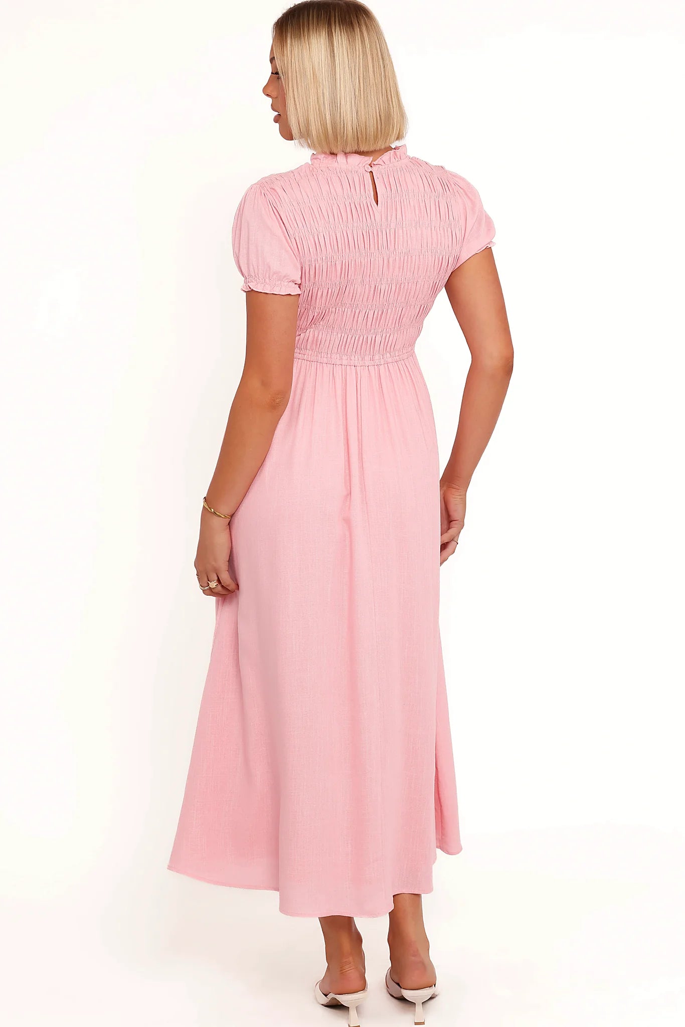 Darla Puff Sleeve Dress - Pink