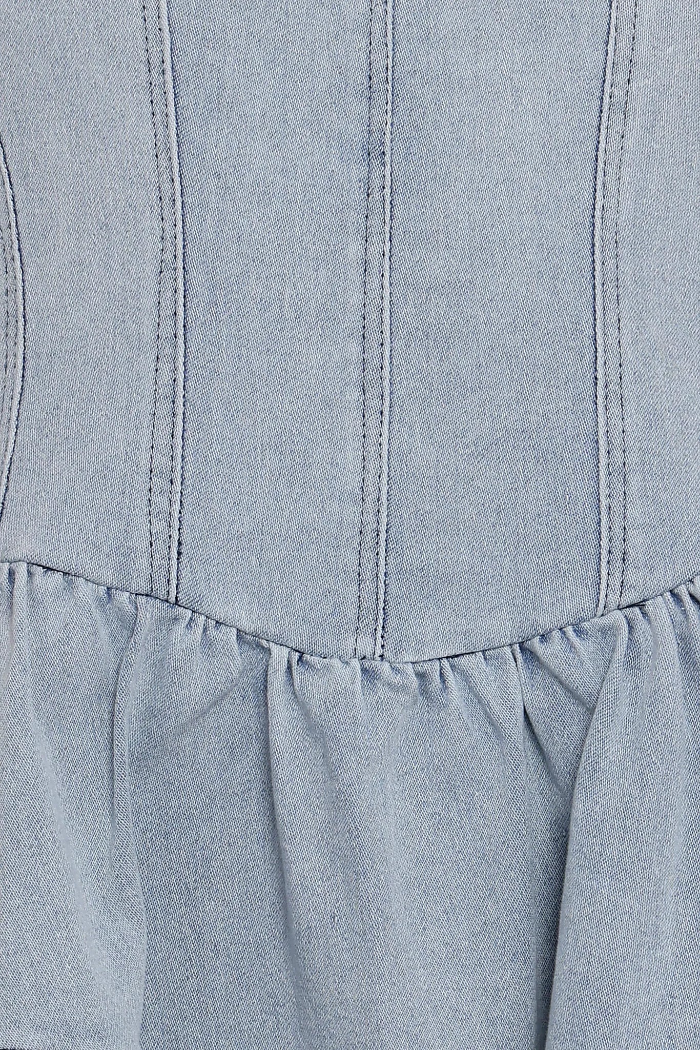 Ellen Strapless Mini Dress - Light Denim