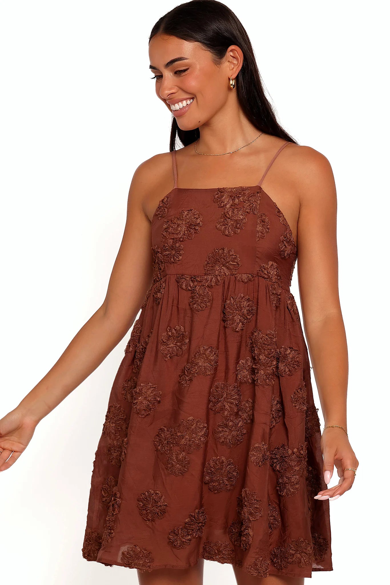 Giana Mini Dress - Brown