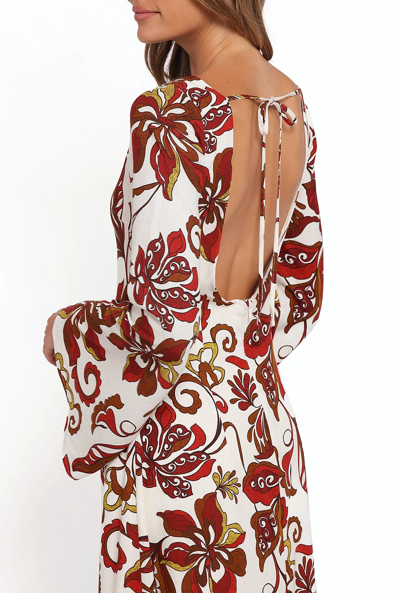 Inala Maxi Dress - Brown Floral