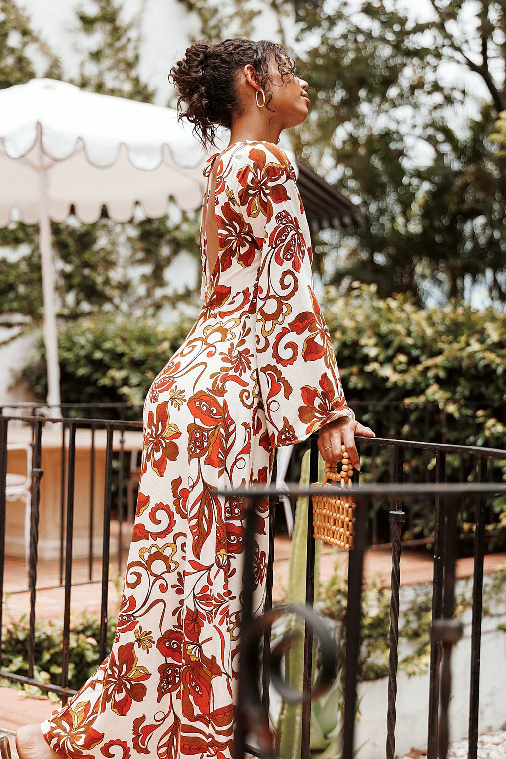 Inala Maxi Dress - Brown Floral