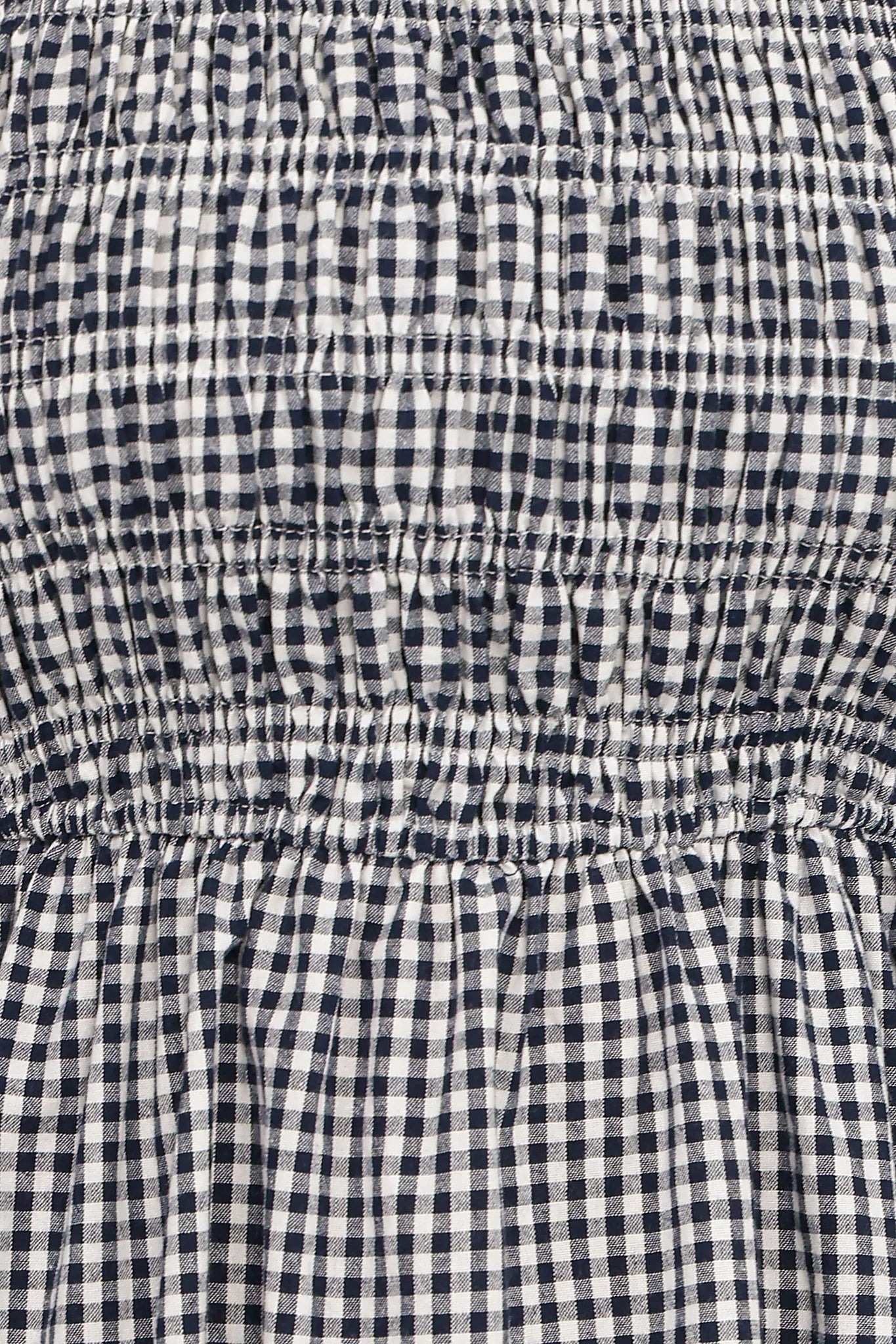 Jessen Long Sleeve Mini Dress - Navy Gingham