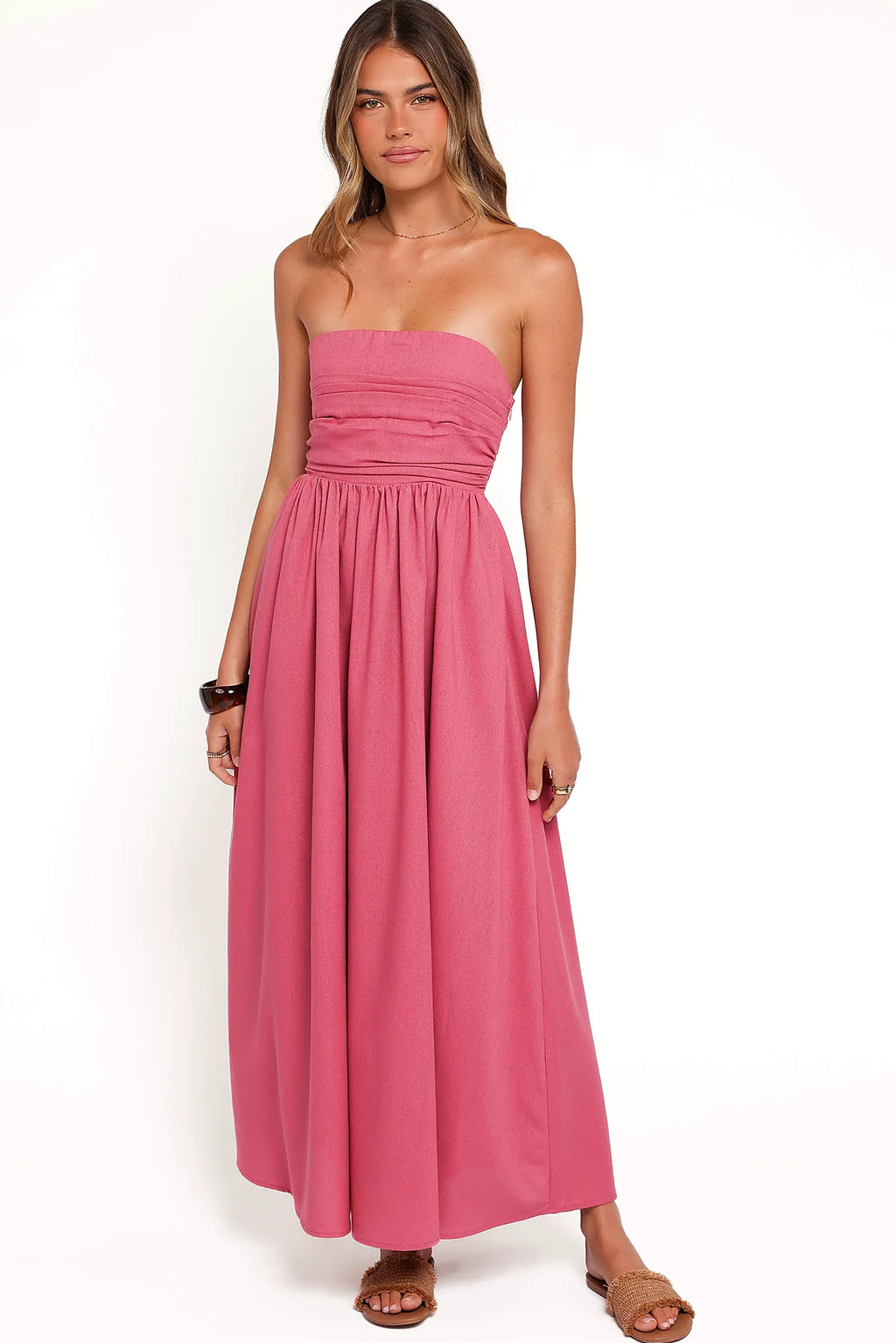 Kayt Strapless Dress - Petal Pink