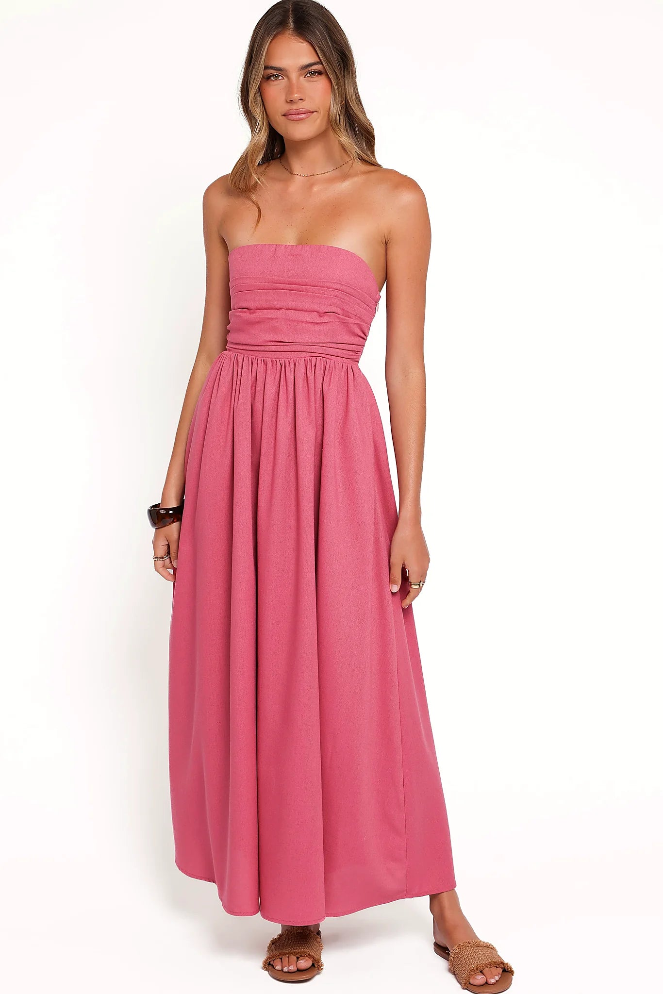 Kayt Strapless Dress - Petal Pink