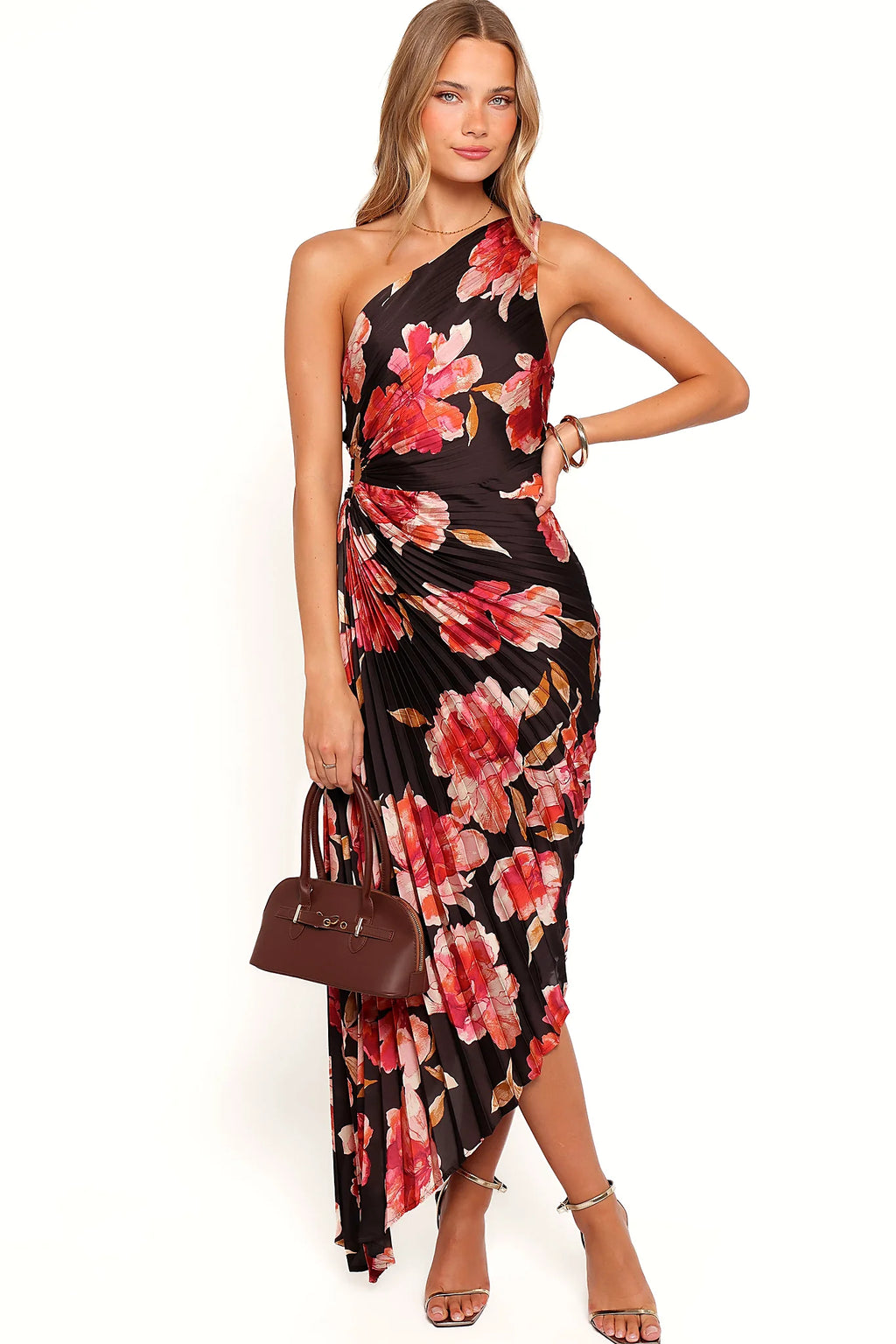 Kleo One Shoulder Maxi Dress - Midnight Orchid