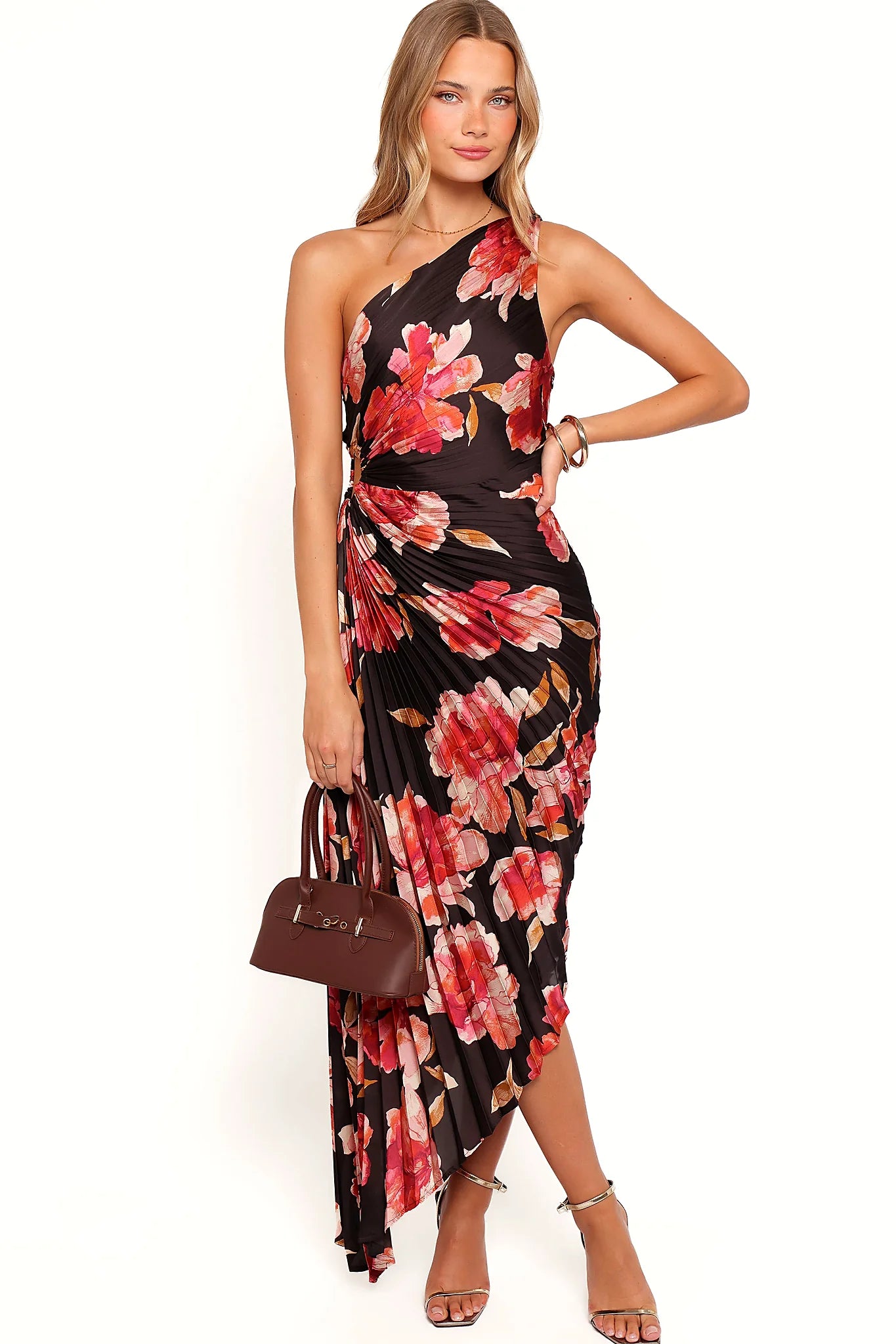 Kleo One Shoulder Maxi Dress - Midnight Orchid