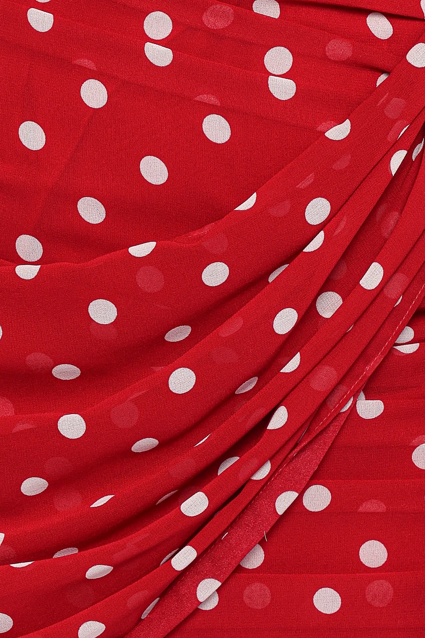 Kristen Strapless Mini Dress - Red Polka Dot