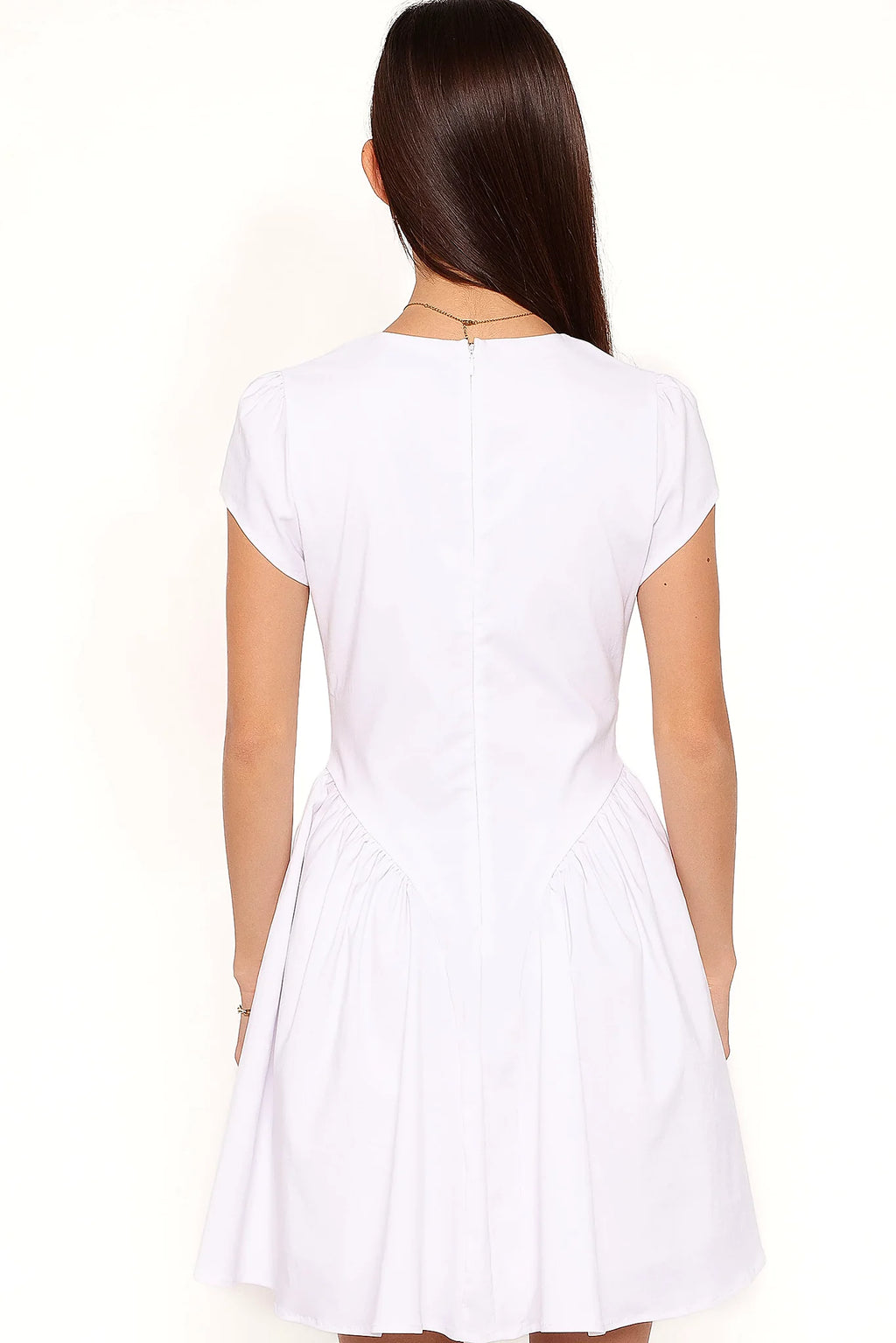 Lyssa Bow Front Mini Dress - White