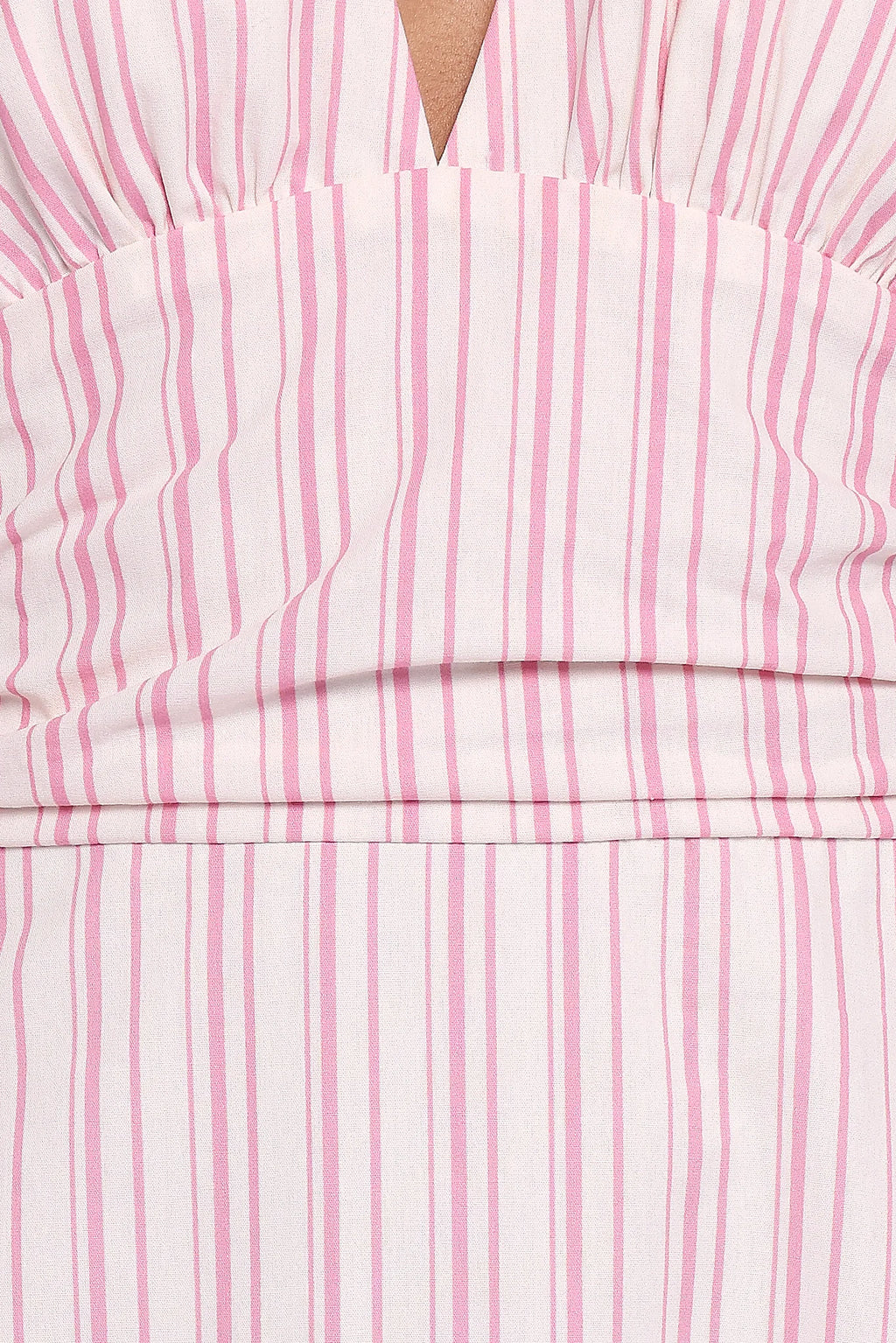 Marie Halterneck Maxi Dress - Pink Stripe