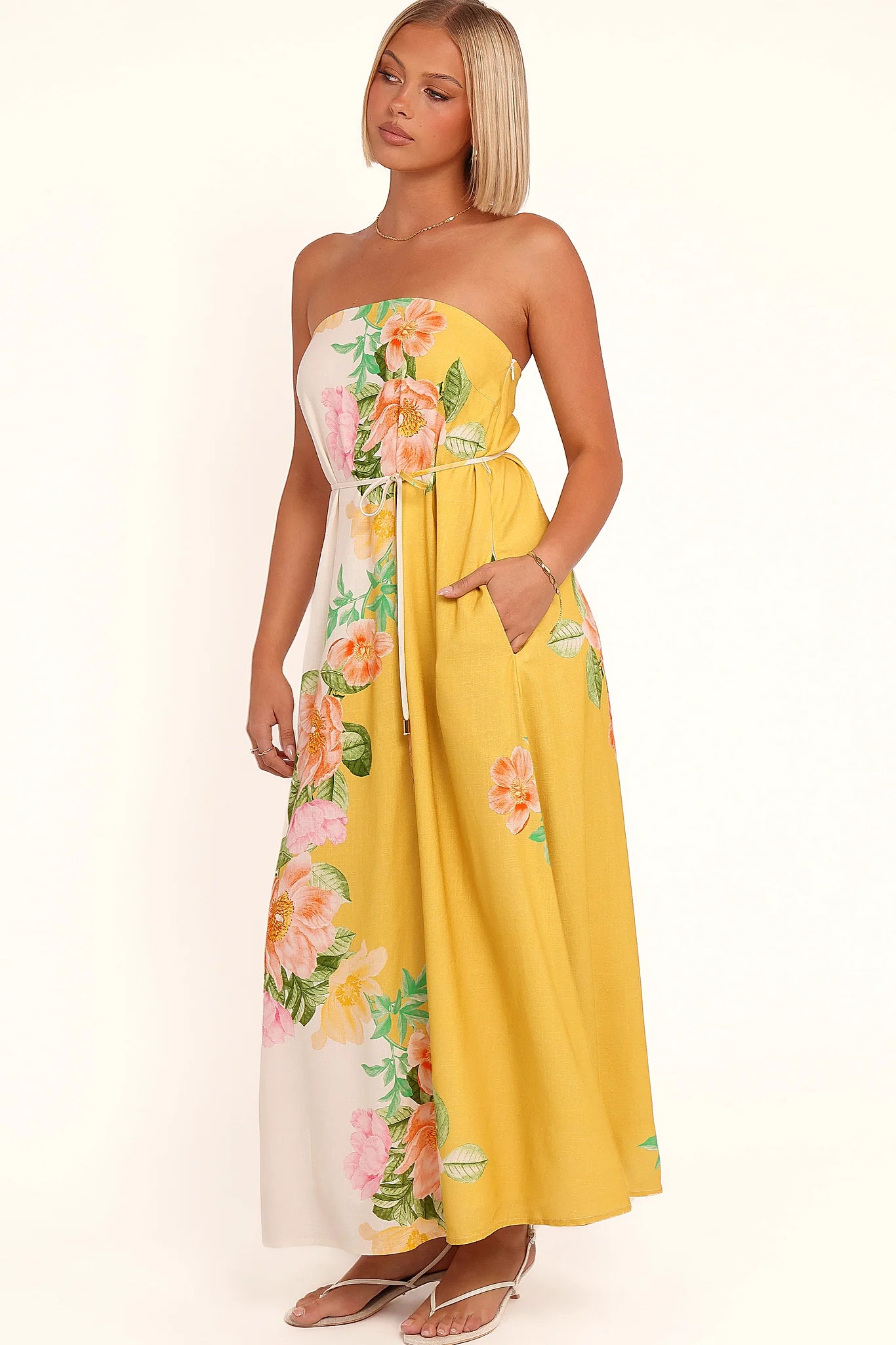 Marlia Maxi Dress - Yellow Poppy