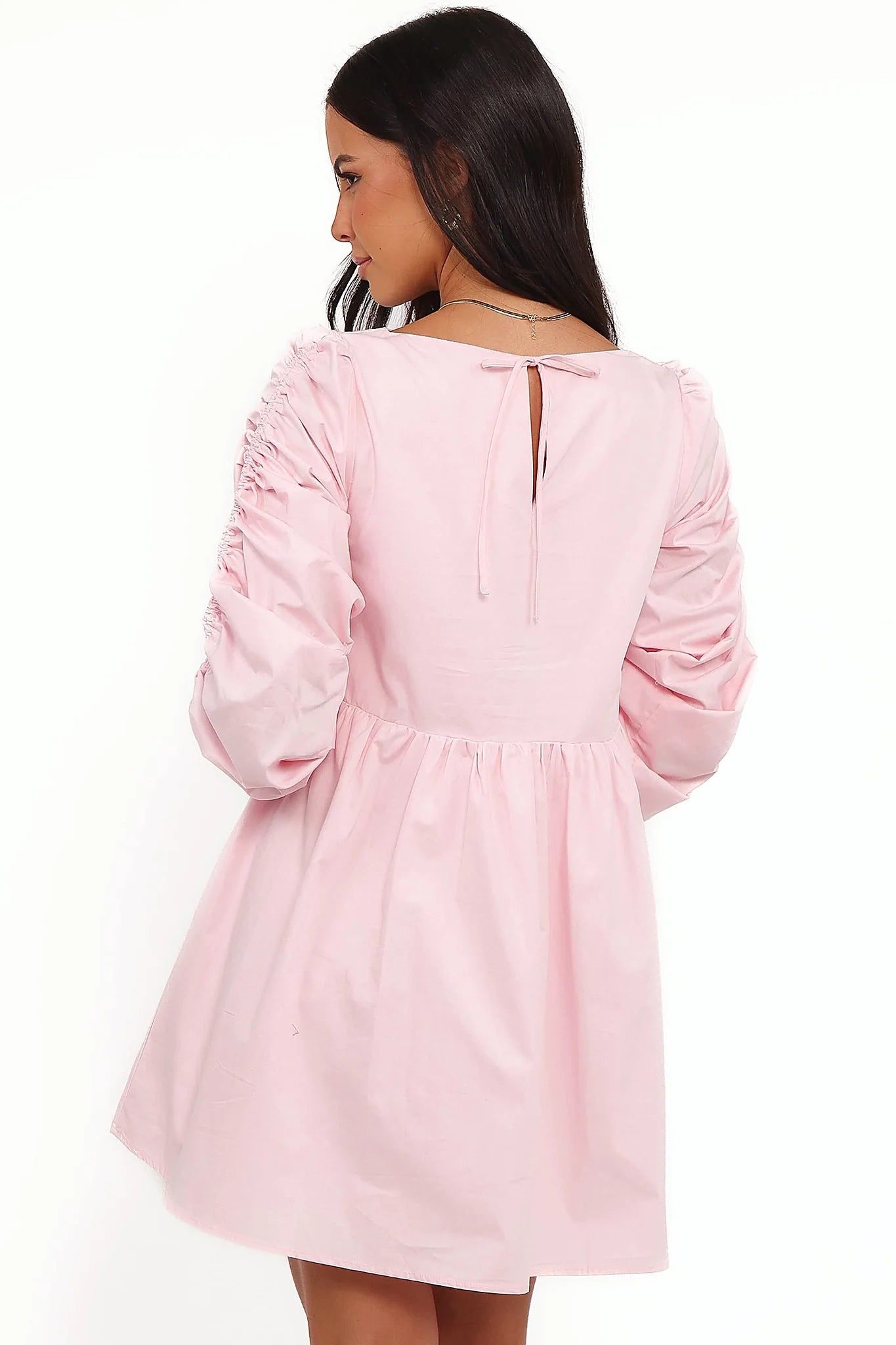 Micaela Long Sleeve Mini Dress - Pink