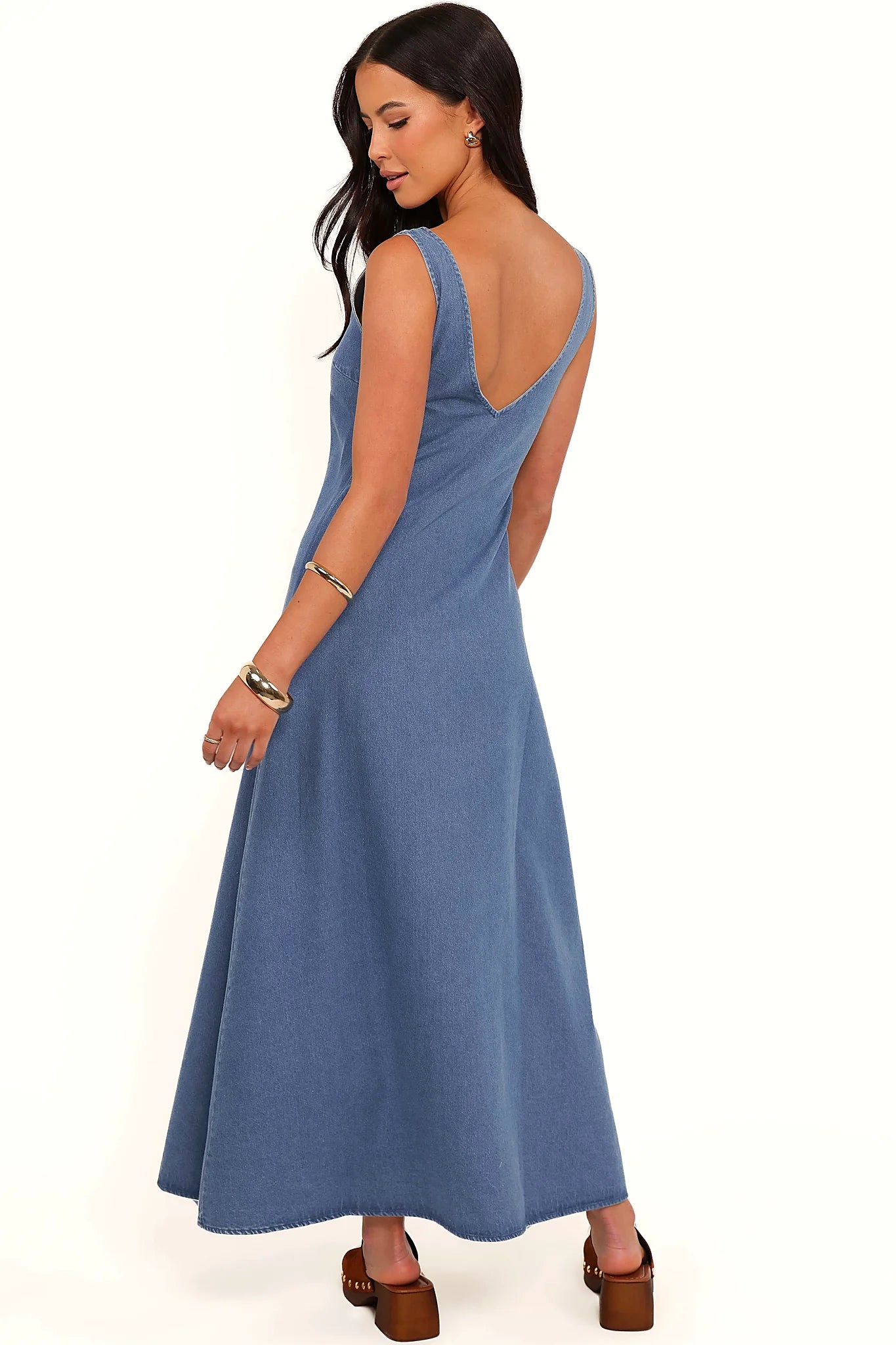 Odelia Denim Maxi Dress - Indigo