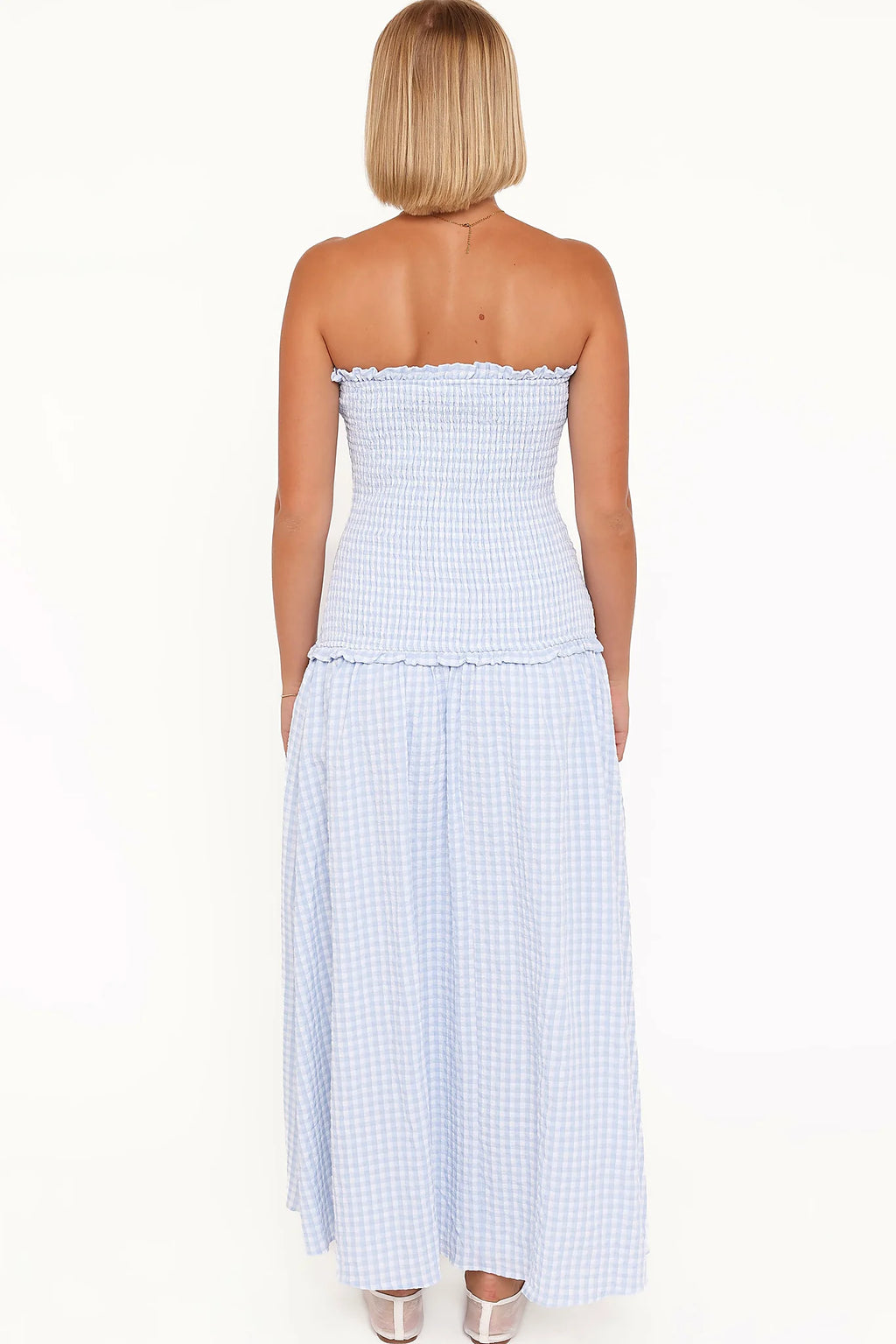 Parkway Maxi Dress - Blue Gingham
