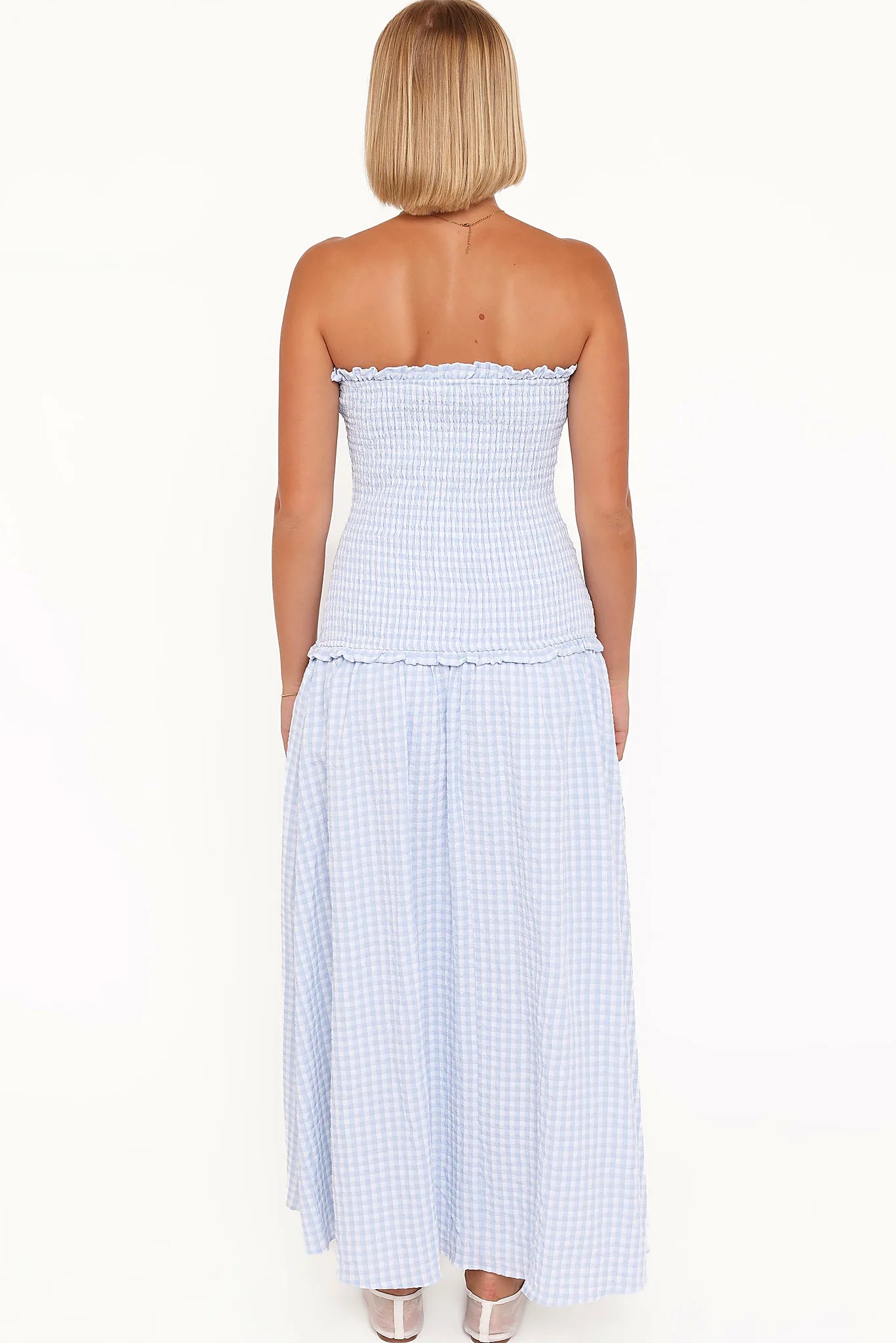 Parkway Maxi Dress - Blue Gingham
