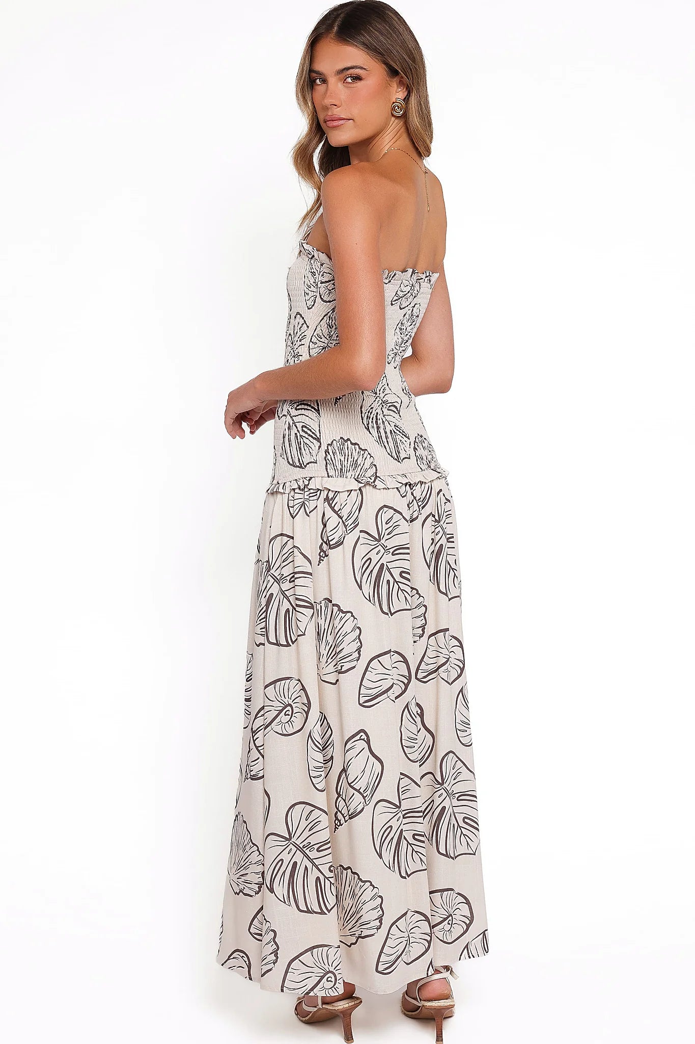 Parkway Maxi Dress - Cream Shells